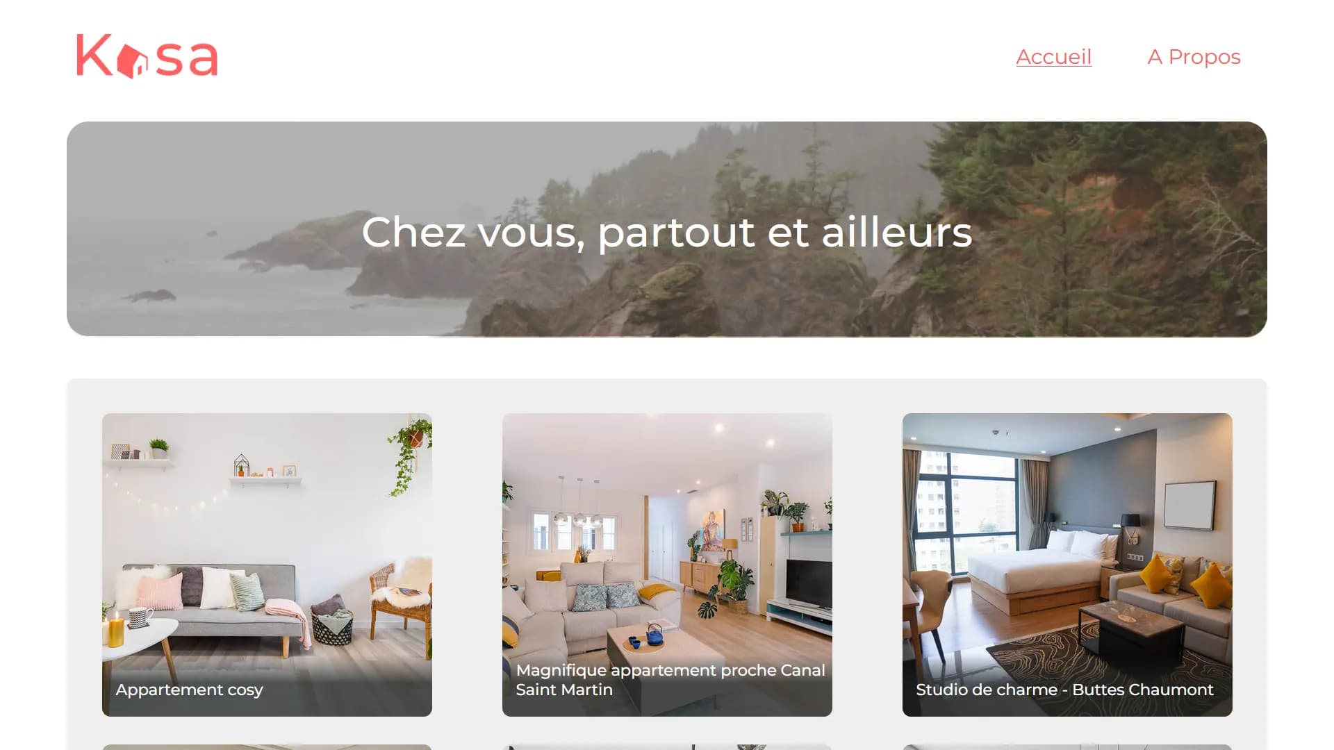 Page d'accueil Kasa location entre particuliers
